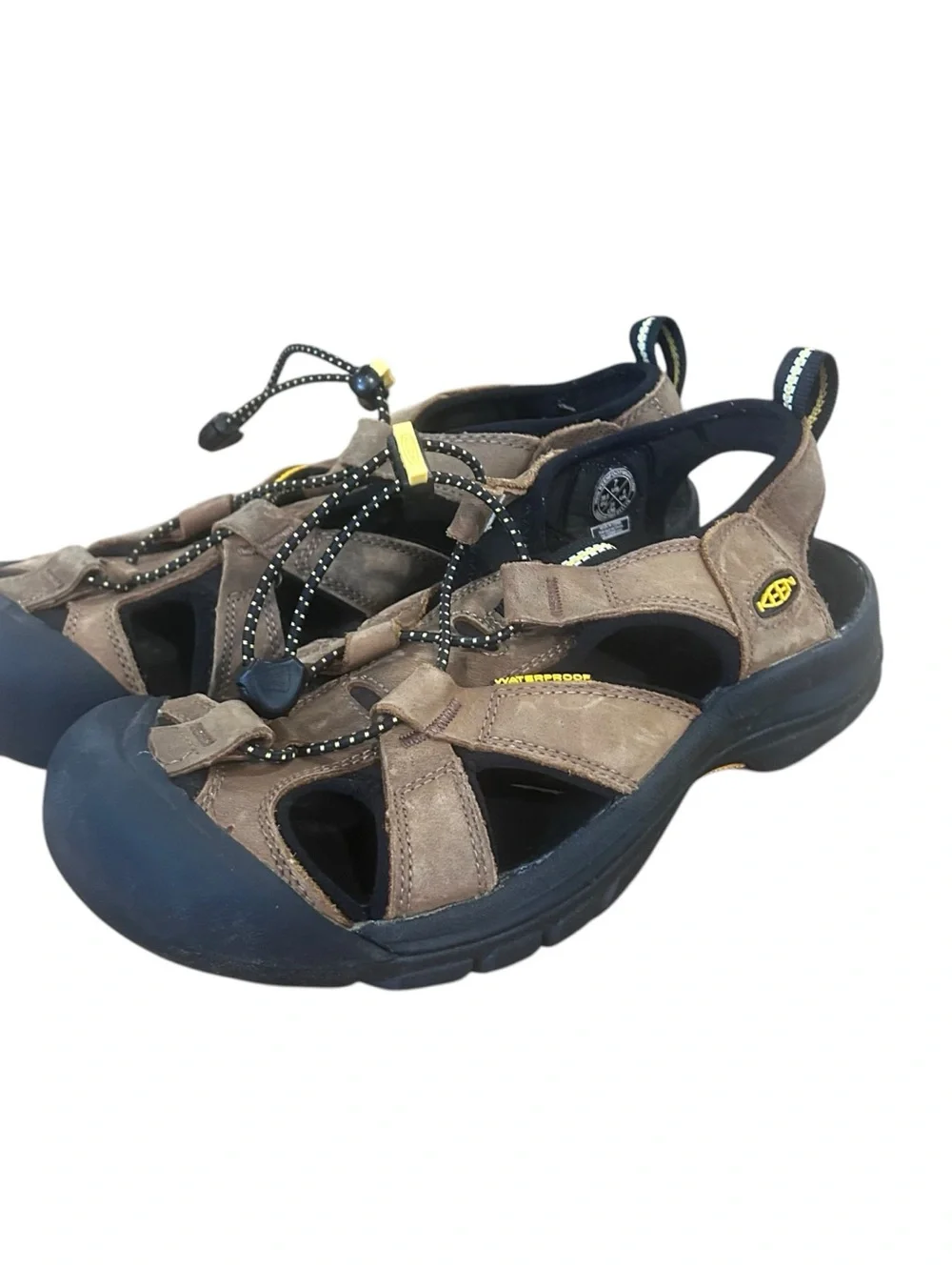 KEEN Mens Womens Newport Waterproof Brown Leather Sport Sandals Size M7 W8.5